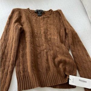 Polo RalphLauren brown cable knit sweater